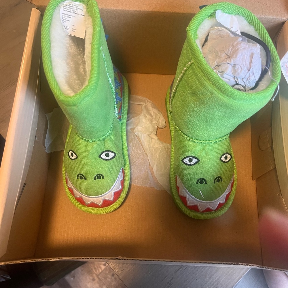 Dinosaur muk luk boots